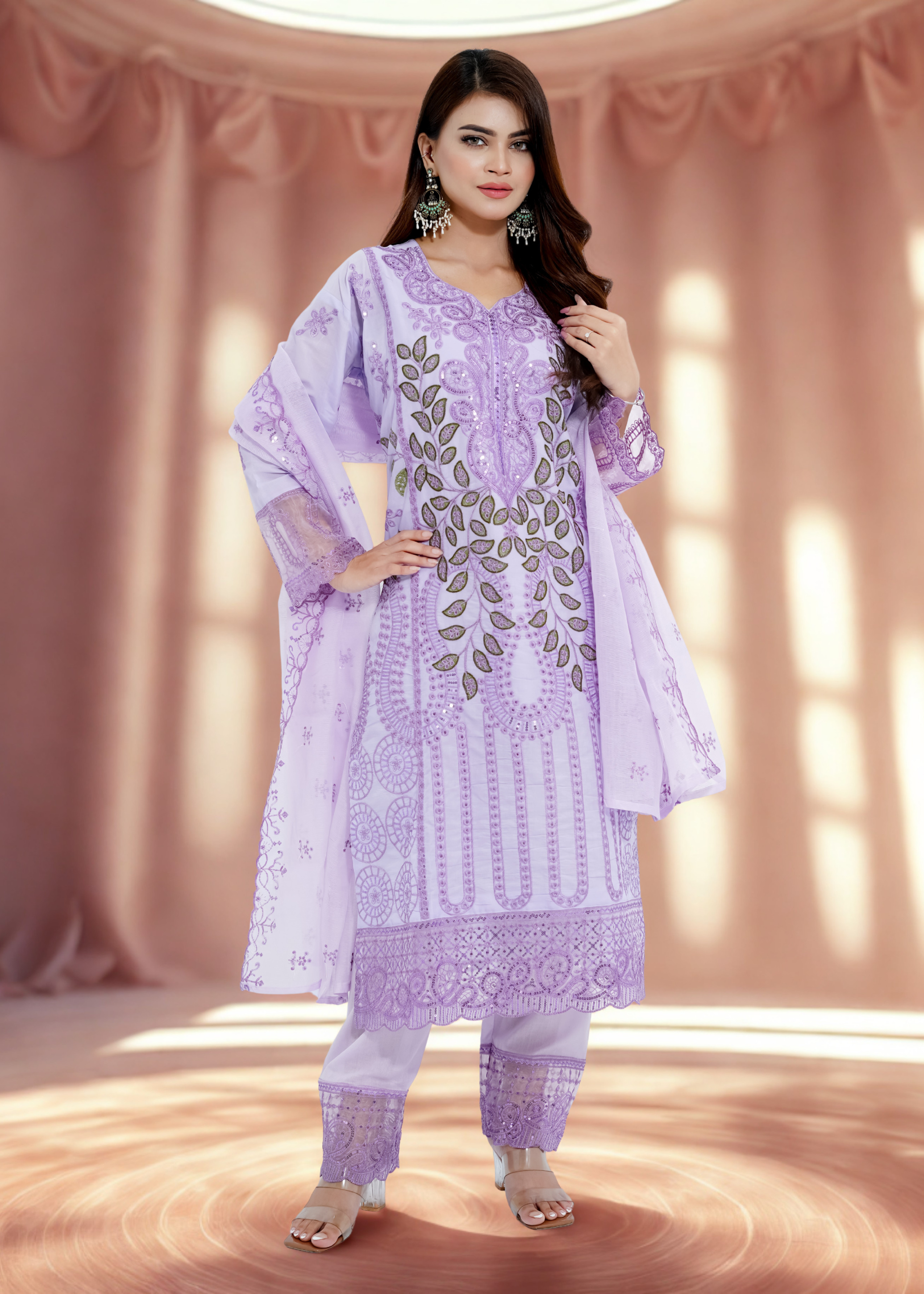 Lavender - Women’s Floral 3-Piece Suit