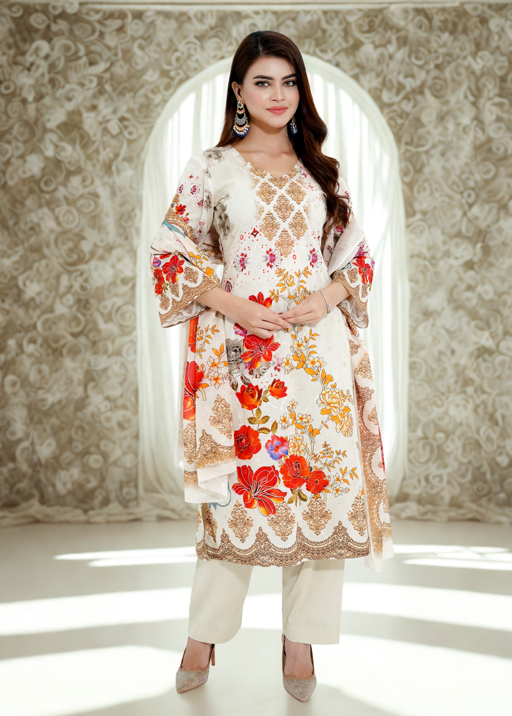 Pearl - Women’s Floral 3-Piece Suit