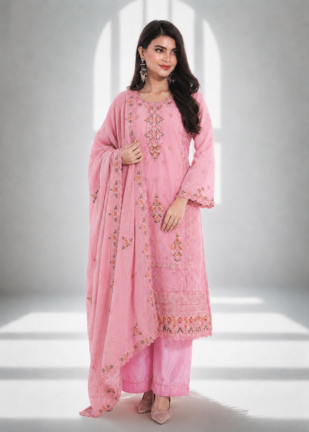 Blush Bloom - Georgette Embroidered Salwar Kameez