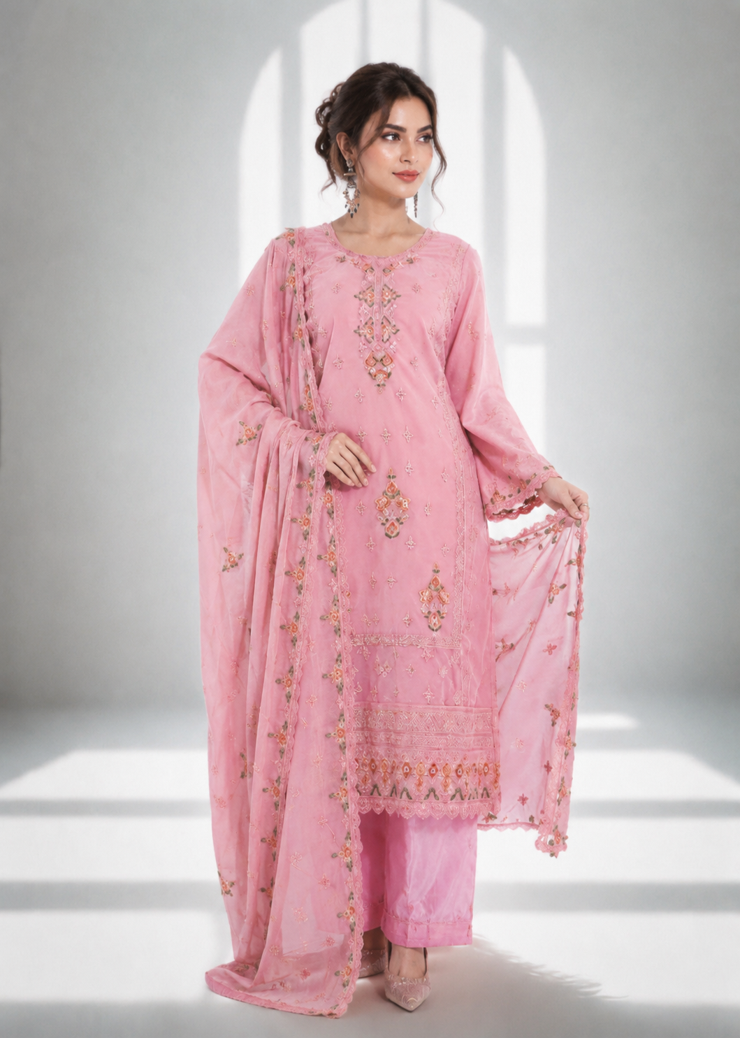 Blush Bloom - Georgette Embroidered Salwar Kameez