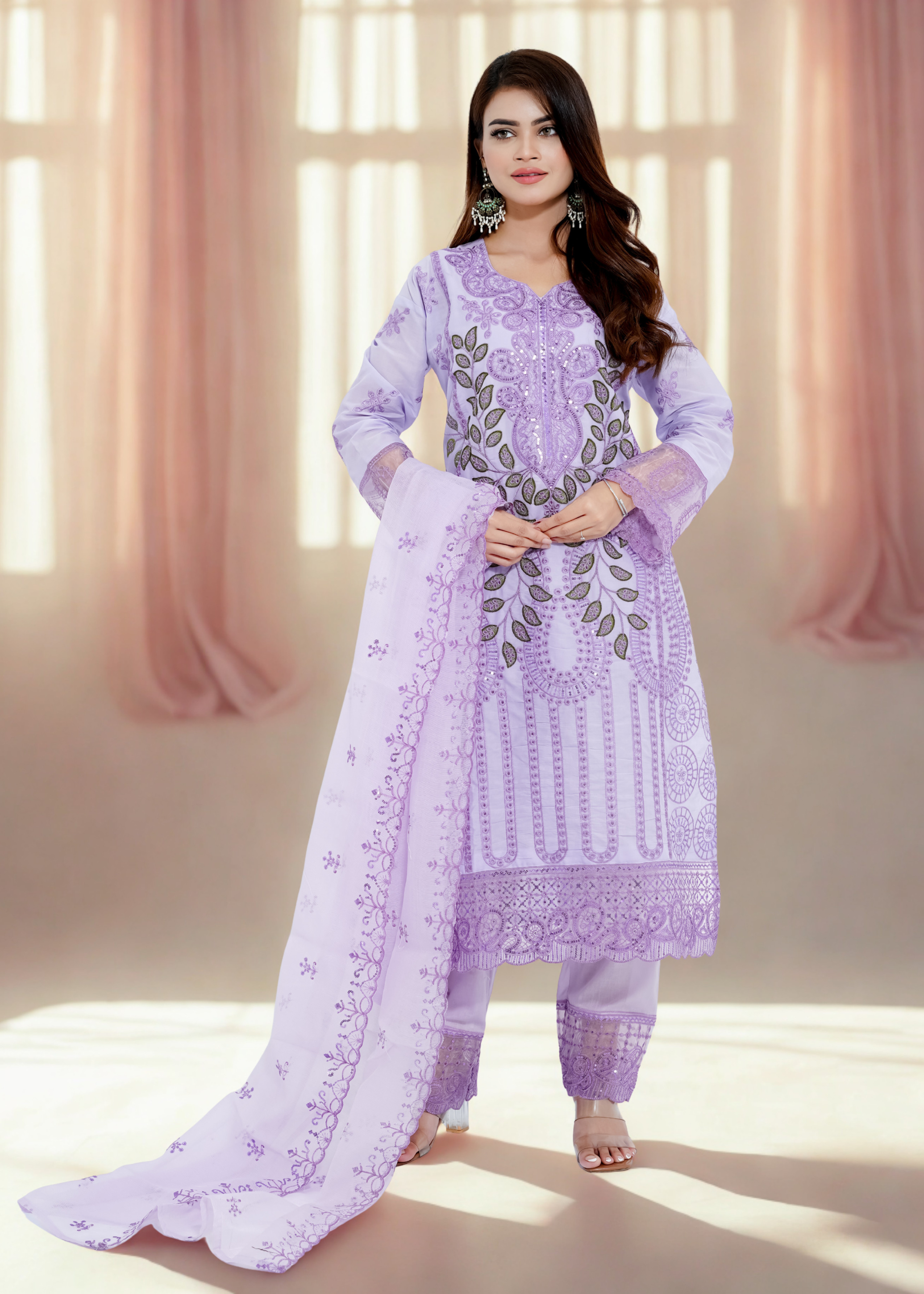 Lavender - Women’s Floral 3-Piece Suit